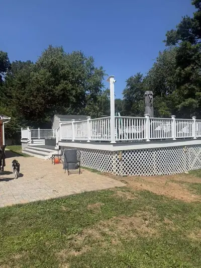 Above-ground pool deck project photo 1