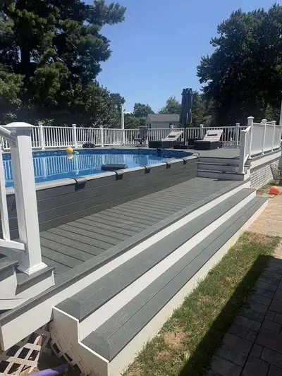 Above-ground pool deck project photo 2