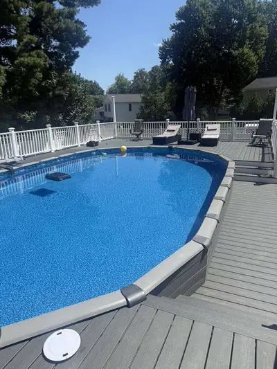 Above-ground pool deck project photo 3