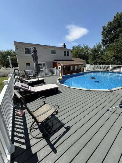 Above-ground pool deck project photo 4