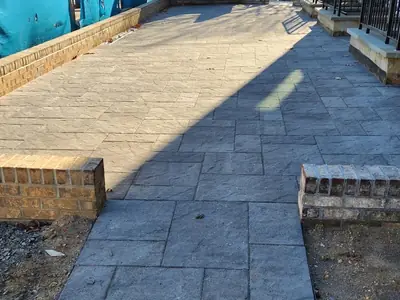 Paver walkway installation