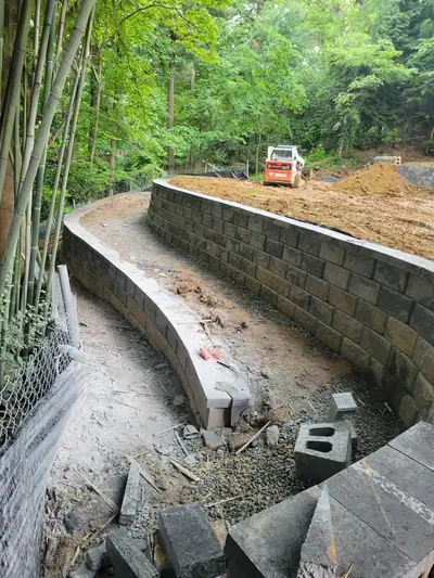 Retaining wall project photo 3